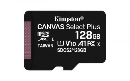 Kingston Micro Sd 128Gb + Adattatore Canvas Plus Sdcs2 32Gb Classe 10 100Mb/S