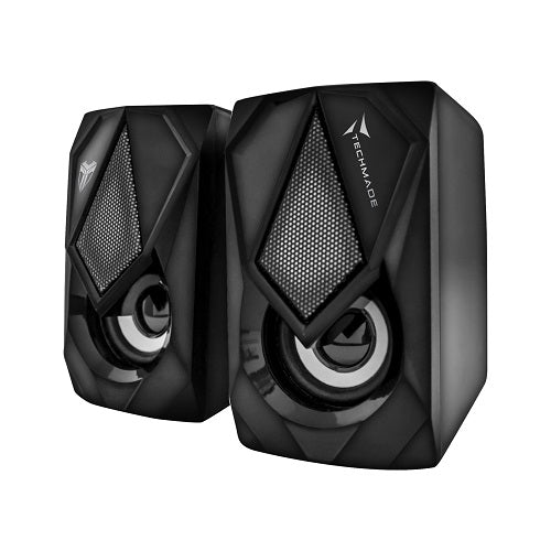 Techmade Casse Per Pc 2.0 Speaker Gaming  Computer 3W Luce Led  Multicolor Nero
