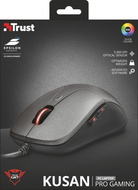 Trust Mouse Gaming Gxt180 Kusan Gaming Nero X Gioco 5000Dpi 6 Pulsanti Sensibili