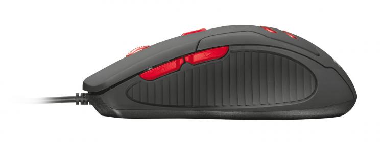 Trust Mouse Gaming Wired + Tappetino Pad Ziva 6 Pulsanti Illuminato Led Da Gioco