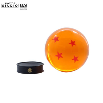 ABYSTYLE DRAGON BALL SFERA DI CRISTALLO 4 STELLE 75mm + PIEDISTALLO SFERE DRAGO