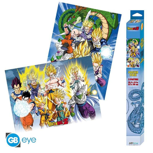 ABYSTYLE (DRAGON BALL Z) SET 2 CHIBI POSTER: "GRUPPI" (52X38) ANIME "GB EYE"