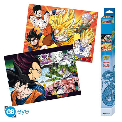 ABYSTYLE (DRAGON BALL Z) SET 2 CHIBI POSTER: "SAYAN" (52X38) ANIME "GB EYE"