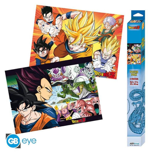 ABYSTYLE (DRAGON BALL Z) SET 2 CHIBI POSTER: "SAYAN" (52X38) ANIME "GB EYE"