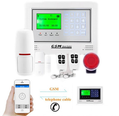 Kit Antifurto Casa Negozio Allarme Touchscreen Combinatore Gsm Wireless App Wifi