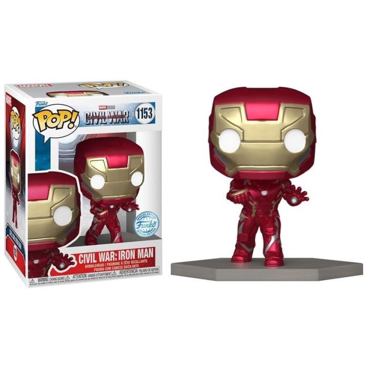Funko Pop ! Marvel - (1153) Civil War Build A Scene Iron Man Special (Exm) 9Cm
