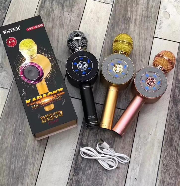 Microfono Karaoke Altoparlante Bluetooth Wireless Con Speaker Cassa Led -No Filo