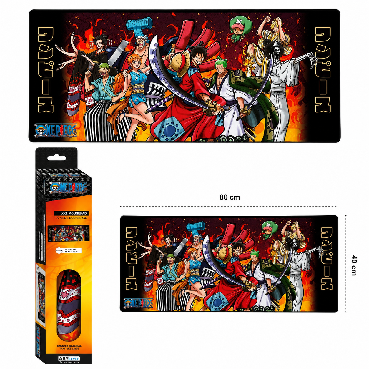 ABYSTYLE: One Piece Desk Mat XL Tappetino Tastiera Mouse Pad Gaming Scrivania