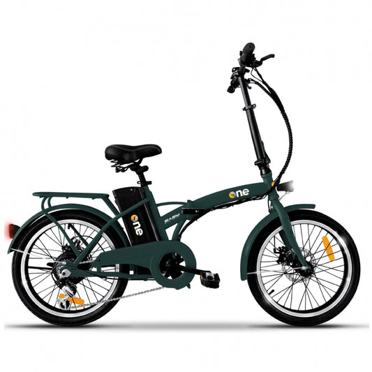 The One Bici Elettrica Easy 250W/36V 25Kmh Display Green Bicicletta Passeggio V