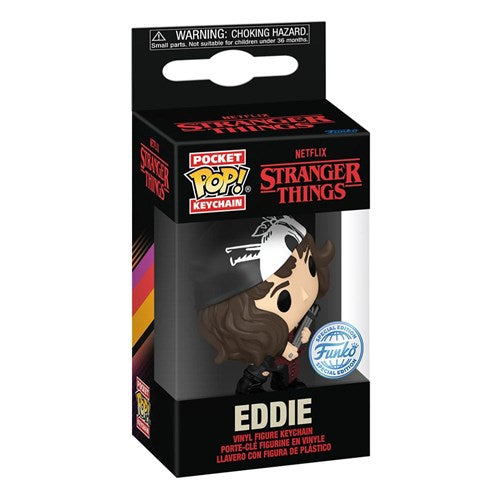 Funko Pop! Pocket Keychain - Netflix Stranger Things (Eddie w/ Guitar) Portachiavi