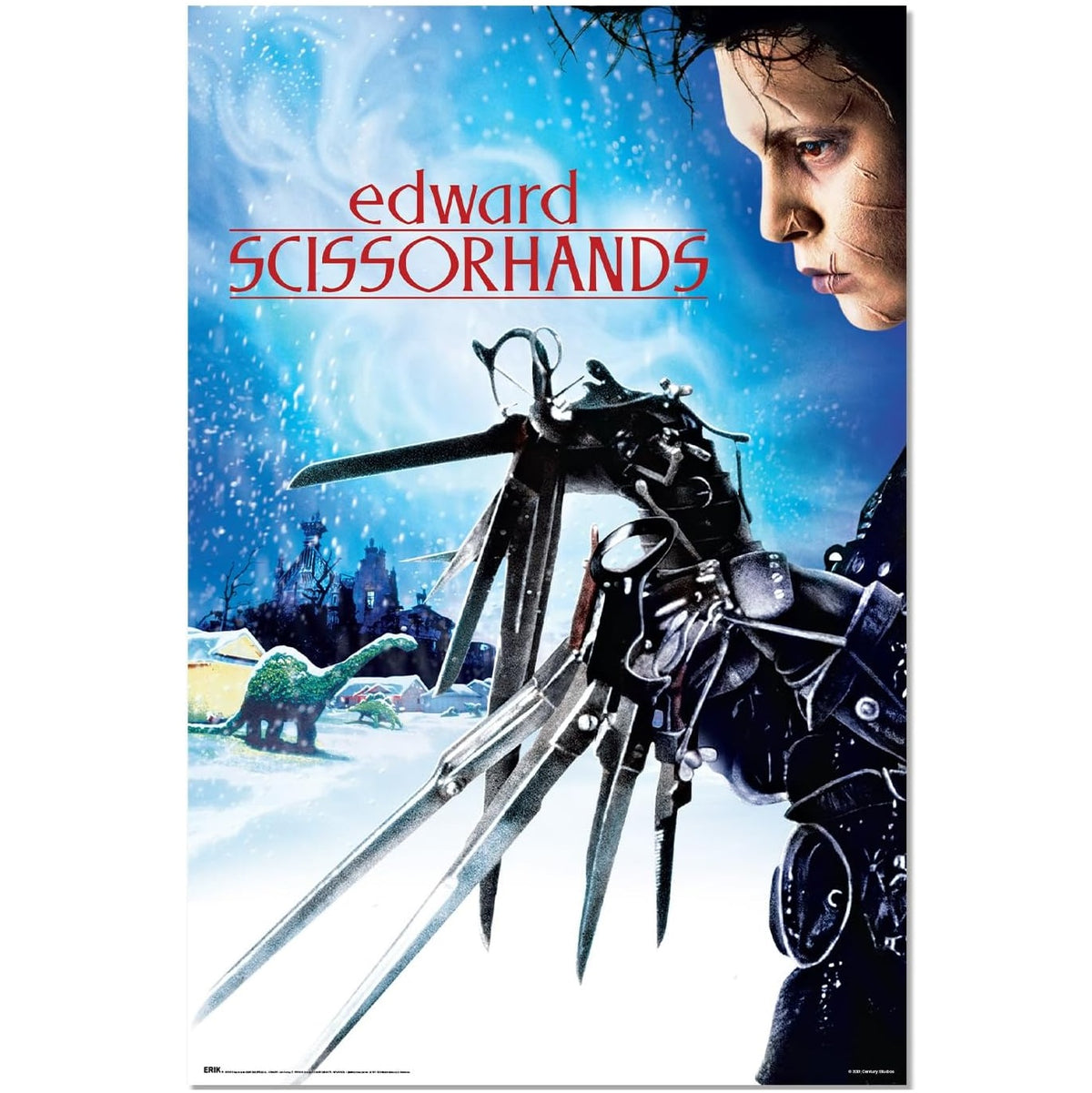 Maxi Poster Locandina del Film (Edward Mani di Forbice) Scissorhands Poster da Parete per Cameretta a Muro Incorniciabile 91x61 cm