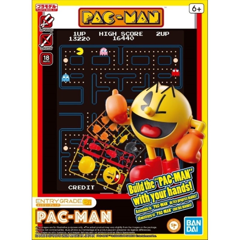 Bandai: Pac-Man Figure 18 Parts - Costruisci Pac-Man Con Le Tue Mani! - 9 cm