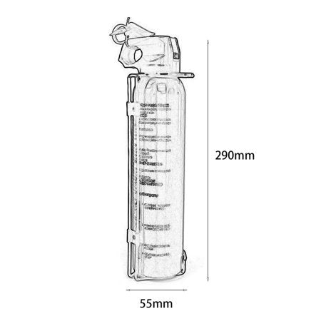 Mini Estintore Polvere 600Gr Portatile Auto Barca Camper Furgone Camion Ufficio