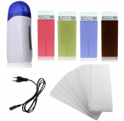 Kit Scaldarullo + Strisce Ceretta +Ricarica Rullo Scalda Cera Scaldacera Roll On