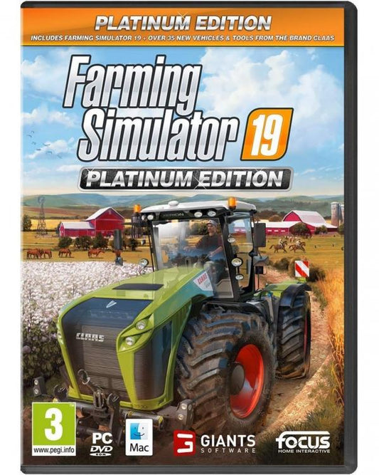 Farming Simulator 19 Edizione Platinum Pc Computer Videogioco Italiano Nuovo