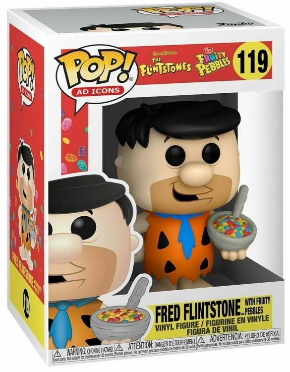 Funko Pop Icons Fred Flinstone W/ Fruity Pebbles (119) Vinyl Figure Flinstones