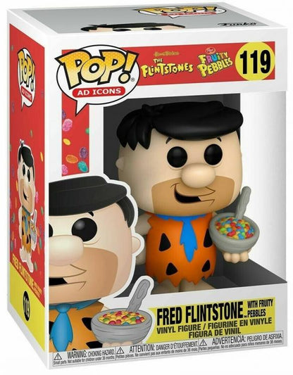 Funko Pop Icons Fred Flinstone W/ Fruity Pebbles (119) Vinyl Figure Flinstones