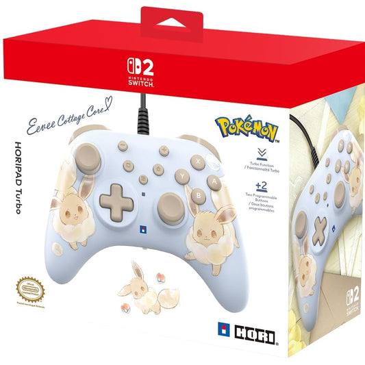Horipad Turbo Pokemon Eevee Cottage Core Cablato Nintendo Switch 2 Switch e PC