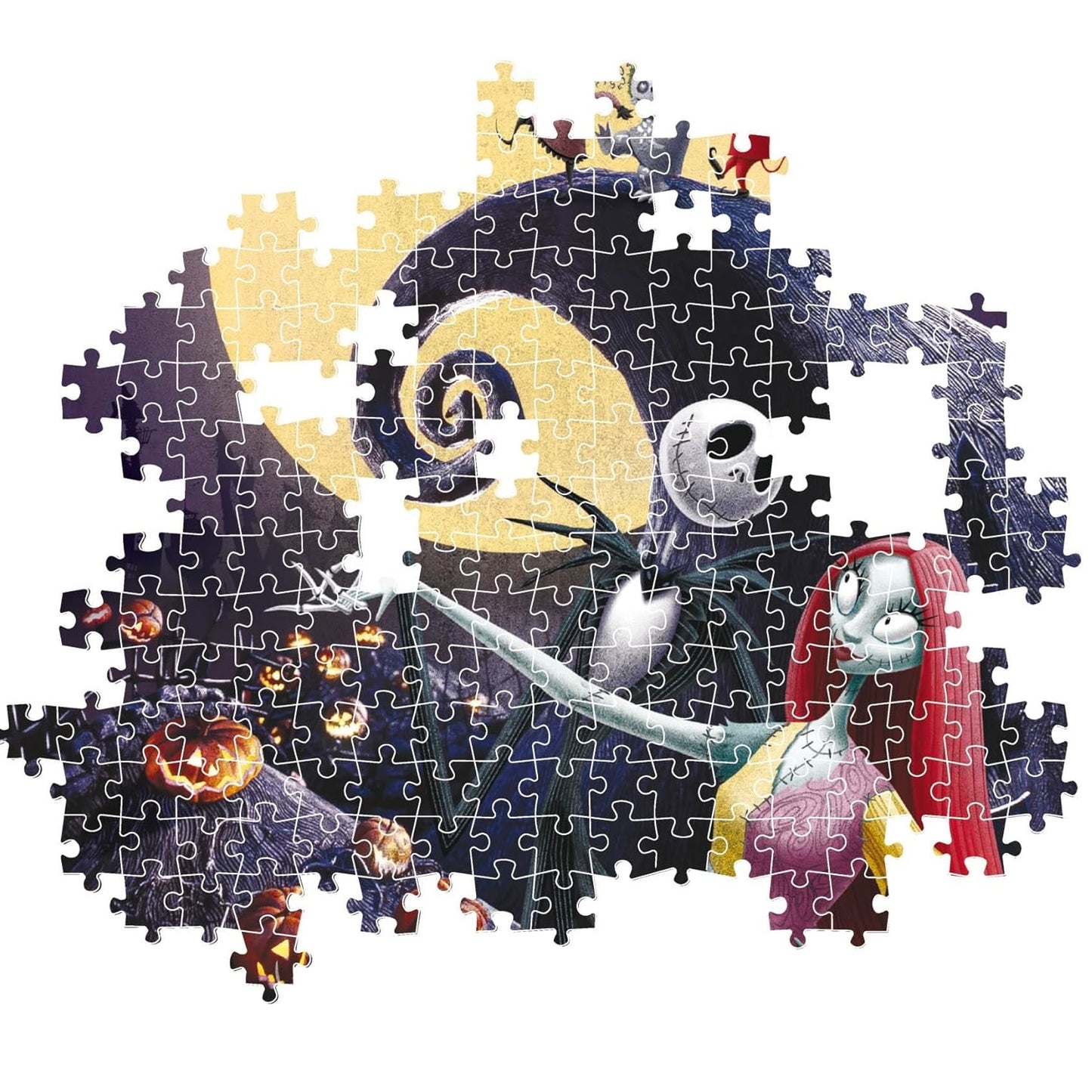 Clementoni- Puzzle 1000pz The Nightmare Before Christmas + Poster Incluso