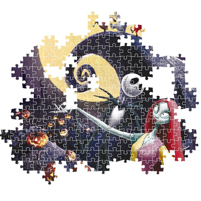 Clementoni- Puzzle 1000pz The Nightmare Before Christmas + Poster Incluso