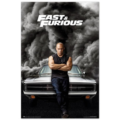 Maxi Poster Locandina (Fast & Furious) Cinema Auto da Corsa, Cult, TV, Arte Incorniciabile da Salone Casa Ufficio 91x61 cm