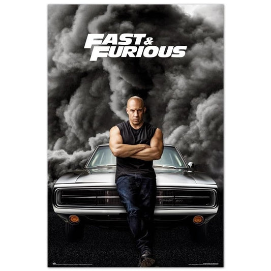 Maxi Poster Locandina (Fast & Furious) Cinema Auto da Corsa, Cult, TV, Arte Incorniciabile da Salone Casa Ufficio 91x61 cm