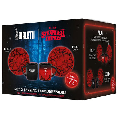 Bialetti Set 2 Tazzine Cambia Colore Stranger Things in Ceramica Serie Netflix