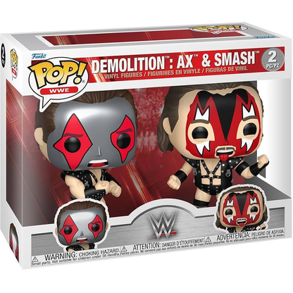 Funko Pop ! WWE Demolition – Ax & Smash 2-Pack Vinyl Figure Wrestling 9cm (Copia)