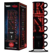 Bialetti Set da 6 Tazzine Impilabili Stranger Things Fluorescenti - Serie Netflix