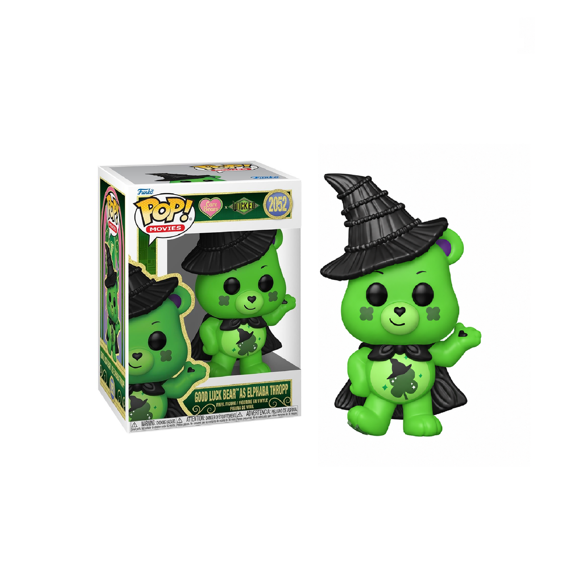 Funko Pop ! Movie Care Bears Wicked (2052) Good Luck Bear As Elphaba Thropp 9Cm