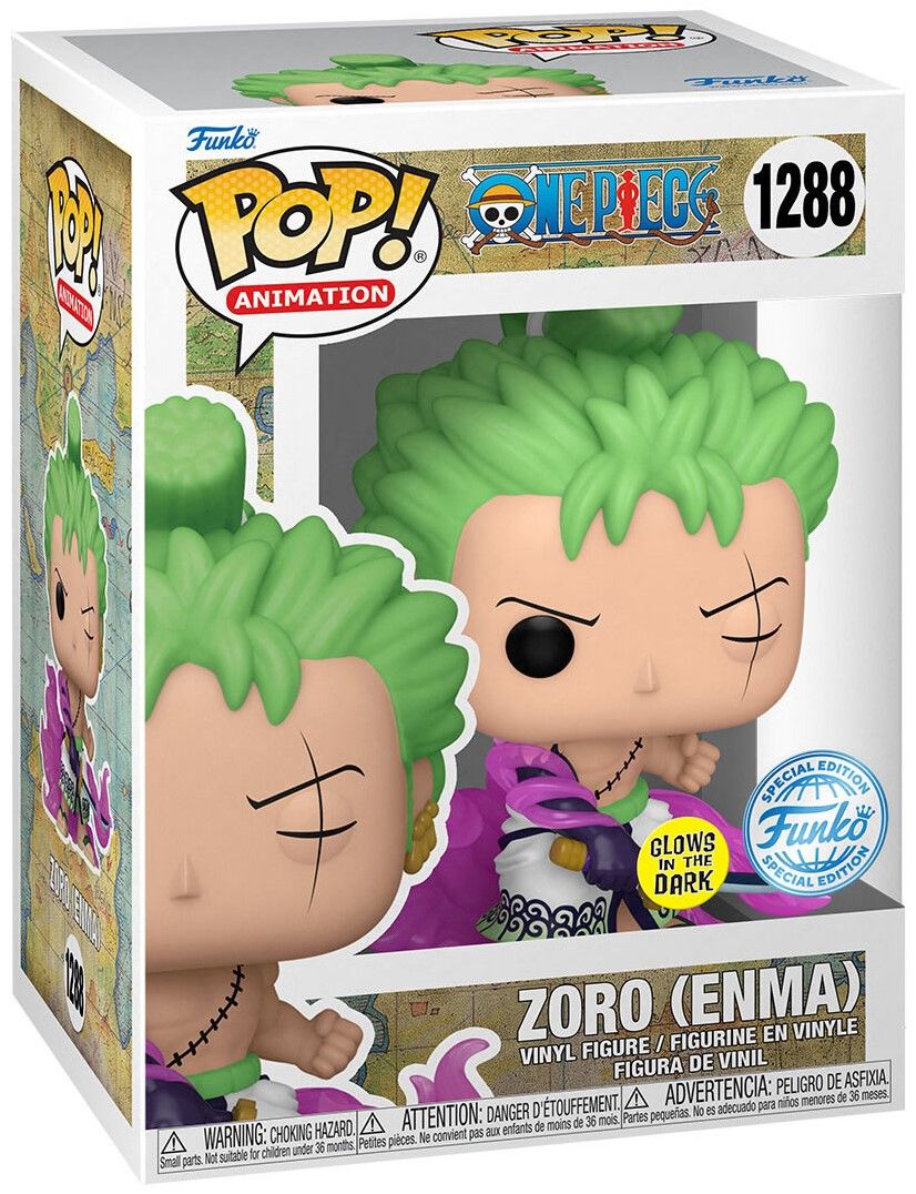 Funko Pop ! Animation - One Piece (1288) Zoro W / Enma Figure Special Gitd 9Cm