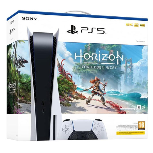Sony Console Ps5 Standard 825Gb White Bundle Playstation 5 + Horizon Forbidden W