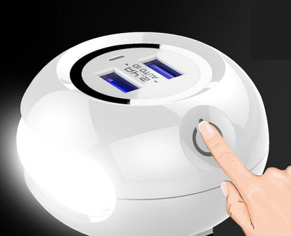 CARICATORE EU VELOCE 2 USB SPINA ANDROID-IOS 2.4A + LAMPADA LED TOUCH DA NOTTE