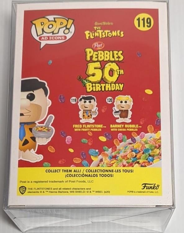 Funko Pop Icons Fred Flinstone W/ Fruity Pebbles (119) Vinyl Figure Flinstones