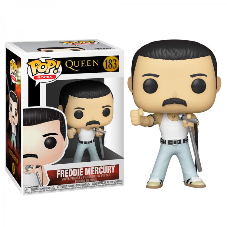Funko Pop ! Rocks Queen - (183) Freddie Mercury Radio Gaga Figure Live 9Cm