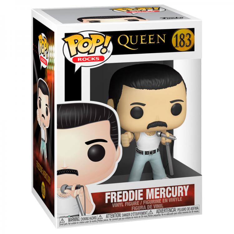 Funko Pop ! Rocks Queen - (183) Freddie Mercury Radio Gaga Figure Live 9Cm