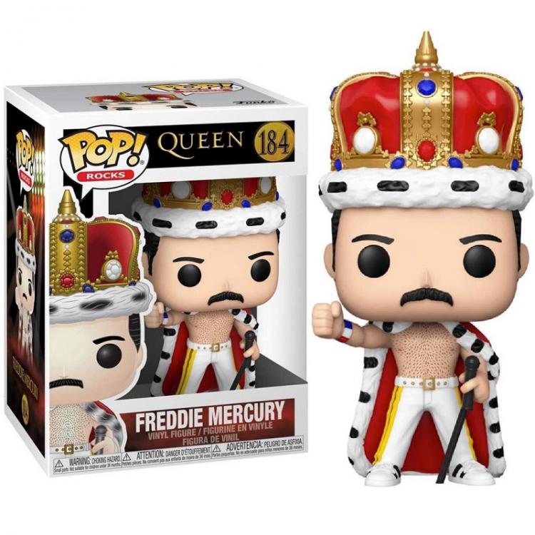 Funko Pop ! Rocks Queen - (184) Freddie Mercury King Vinyl Figure Music Rock 9Cm