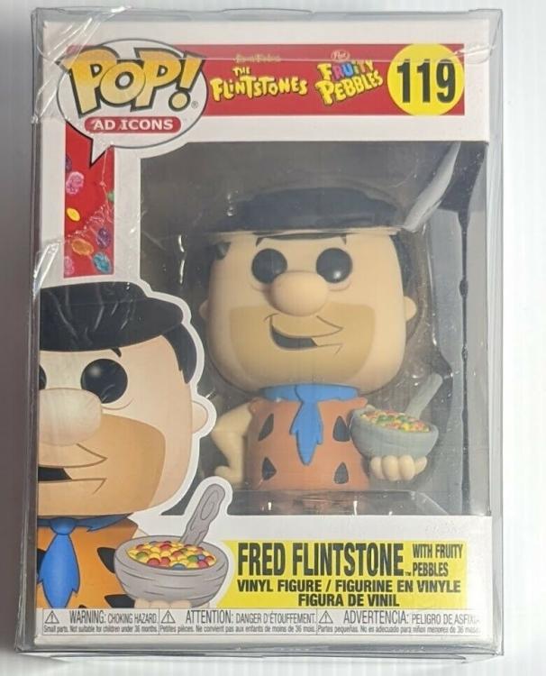 Funko Pop Icons Fred Flinstone W/ Fruity Pebbles (119) Vinyl Figure Flinstones
