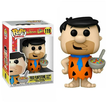 Funko Pop Icons Fred Flinstone W/ Fruity Pebbles (119) Vinyl Figure Flinstones