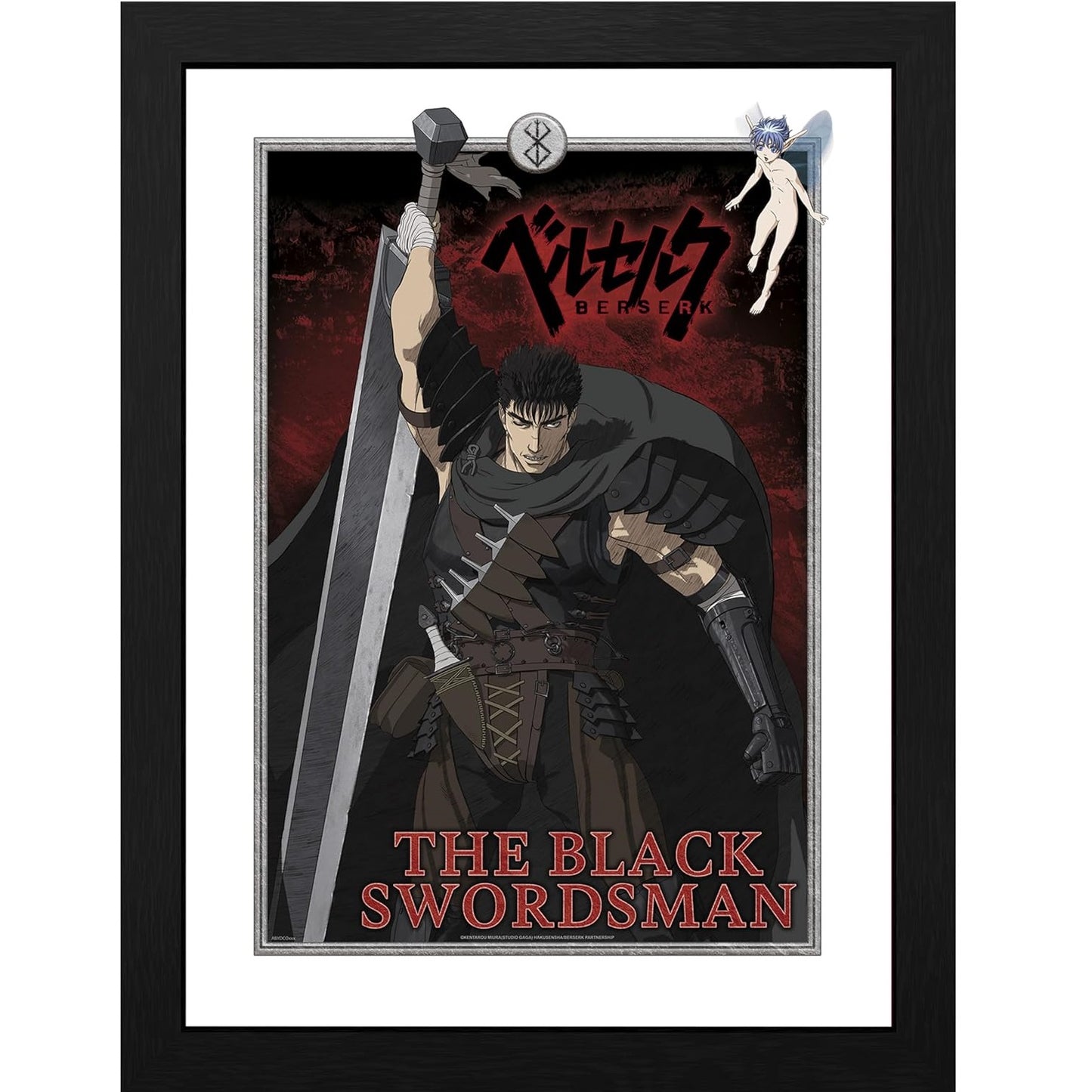 Abystyle Berserk The Black Swordsman Poster Incorniciato Cornice Quadro 30x40
