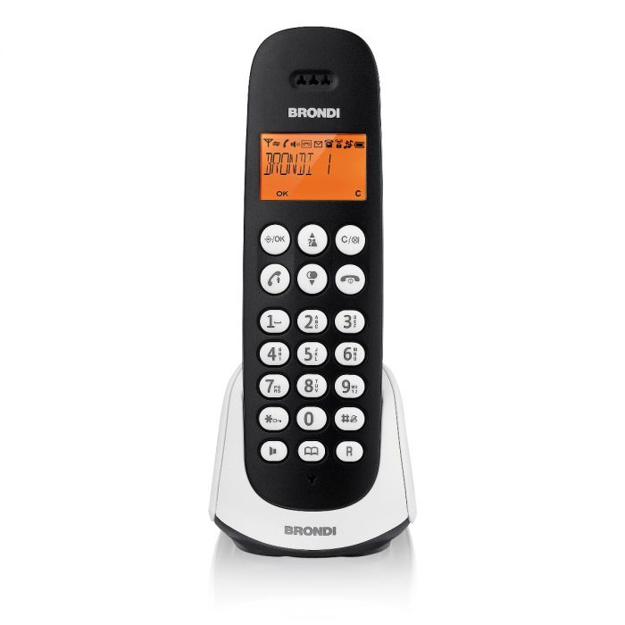Telefono Cordless Brondi Adara Senza Filo Portatile Ufficio Casa Hotel Negozio