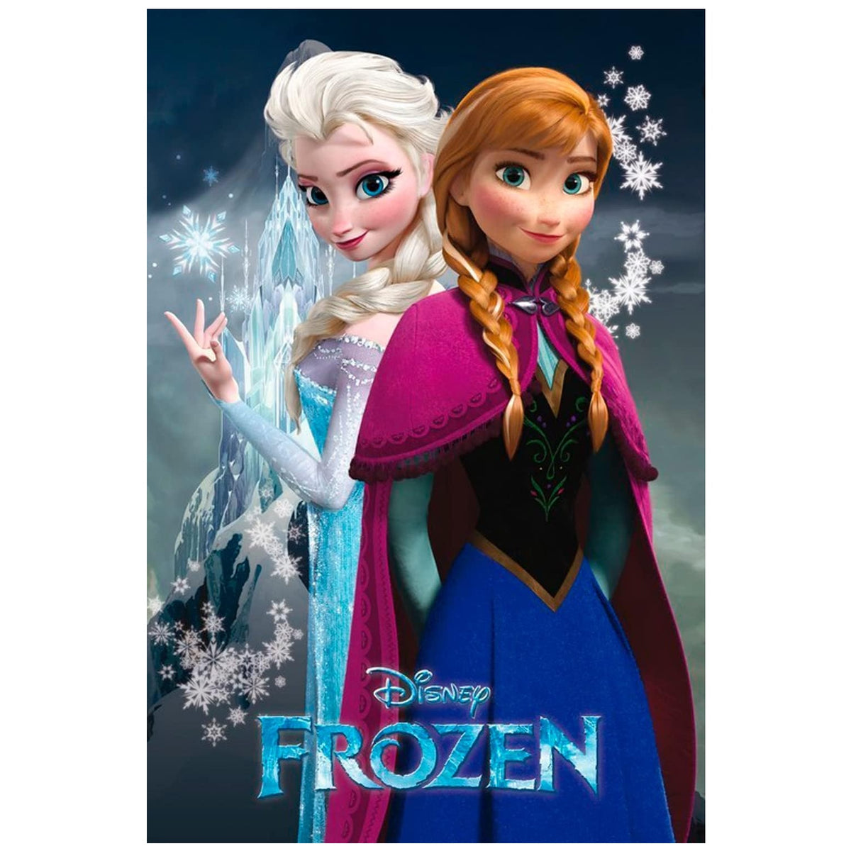 Maxi Poster Disney FROZEN (Anna & Elsa) Locandina da Parete per Cameretta Principesse a Muro Incorniciabile 91x61 cm