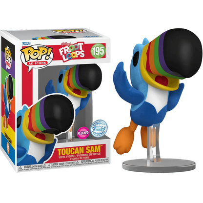 Funko Pop! AD Icons Froot Loops (195) Toucan Sam  - Flocked Special Edition Vinyl Figure 9cm