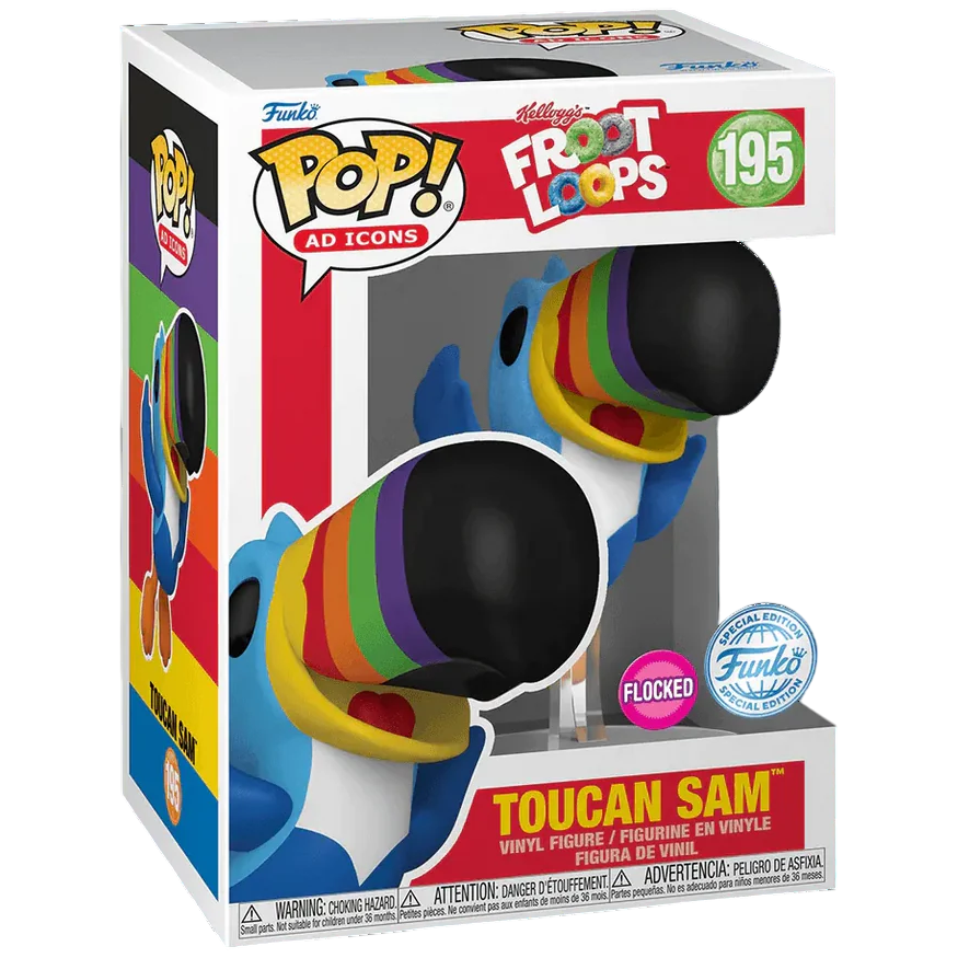 Funko Pop! AD Icons Froot Loops (195) Toucan Sam  - Flocked Special Edition Vinyl Figure 9cm