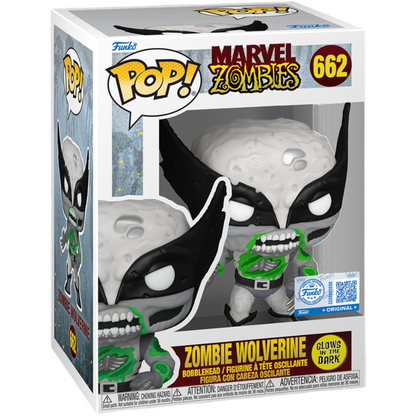 Funko Pop! Marvel Zombies (662) Zombie Wolverine Special Edition Glows In The Dark - Vinyl Figure 9cm