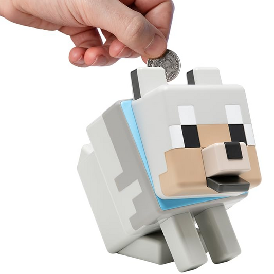 PALADONE Minecraft: Wolf Shaped Money Box - Salvadanaio a forma di lupo