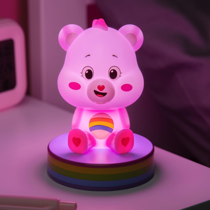 PALADONE Icon Lights: Mini lampada Care Bears 001 (Orsetti del Cuore) - Cheer Bear - Lampada LED Statuetta 3D