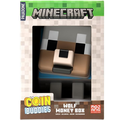 PALADONE Minecraft: Wolf Shaped Money Box - Salvadanaio a forma di lupo