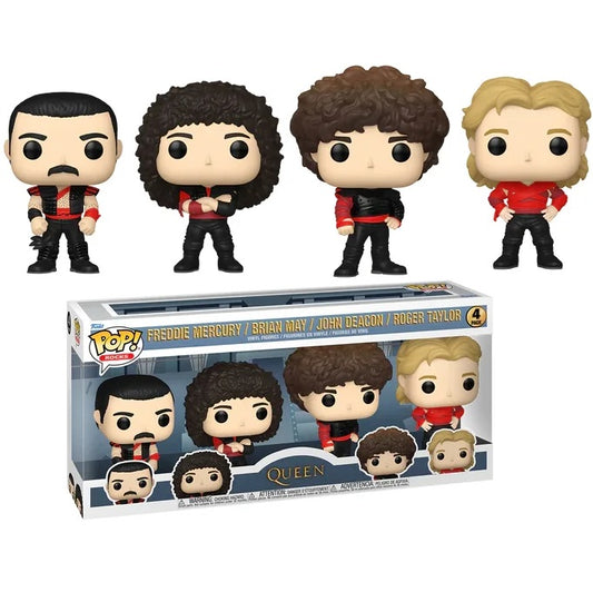 Funko Pop! 4 Pack Queen - Freddie Mercury, Brian May, John Deacon, Roger Taylor