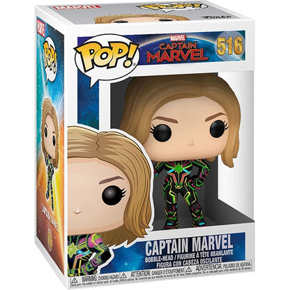 Funko Pop Marvel Captain Marvel (516) Captain Marvel Vinyl Figure Brie Larson